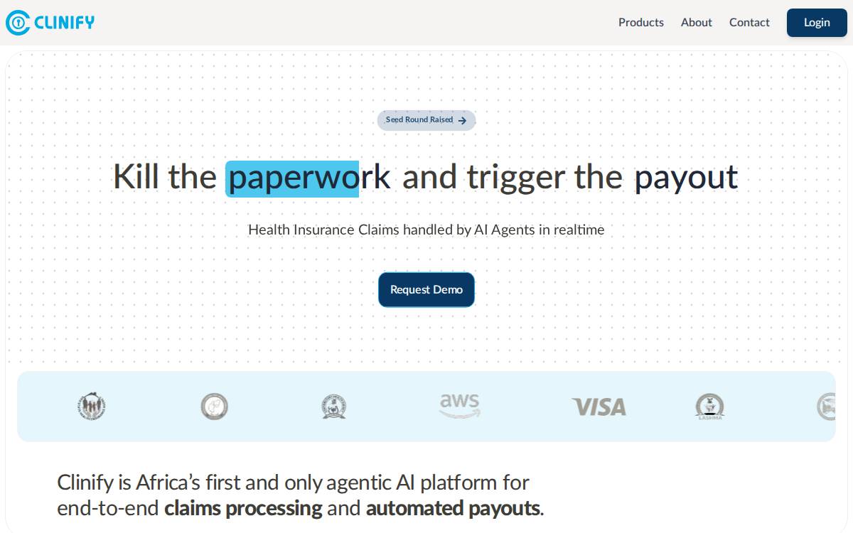 Clinify website preview