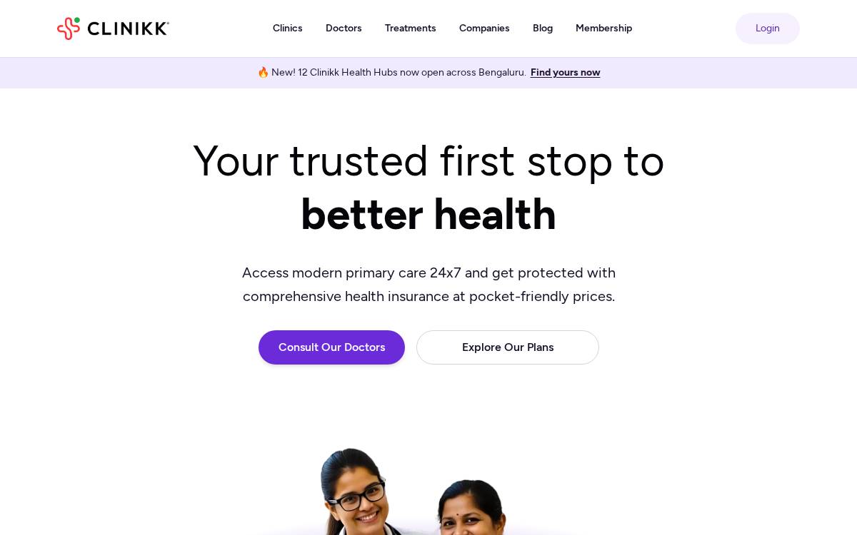Clinikk website preview