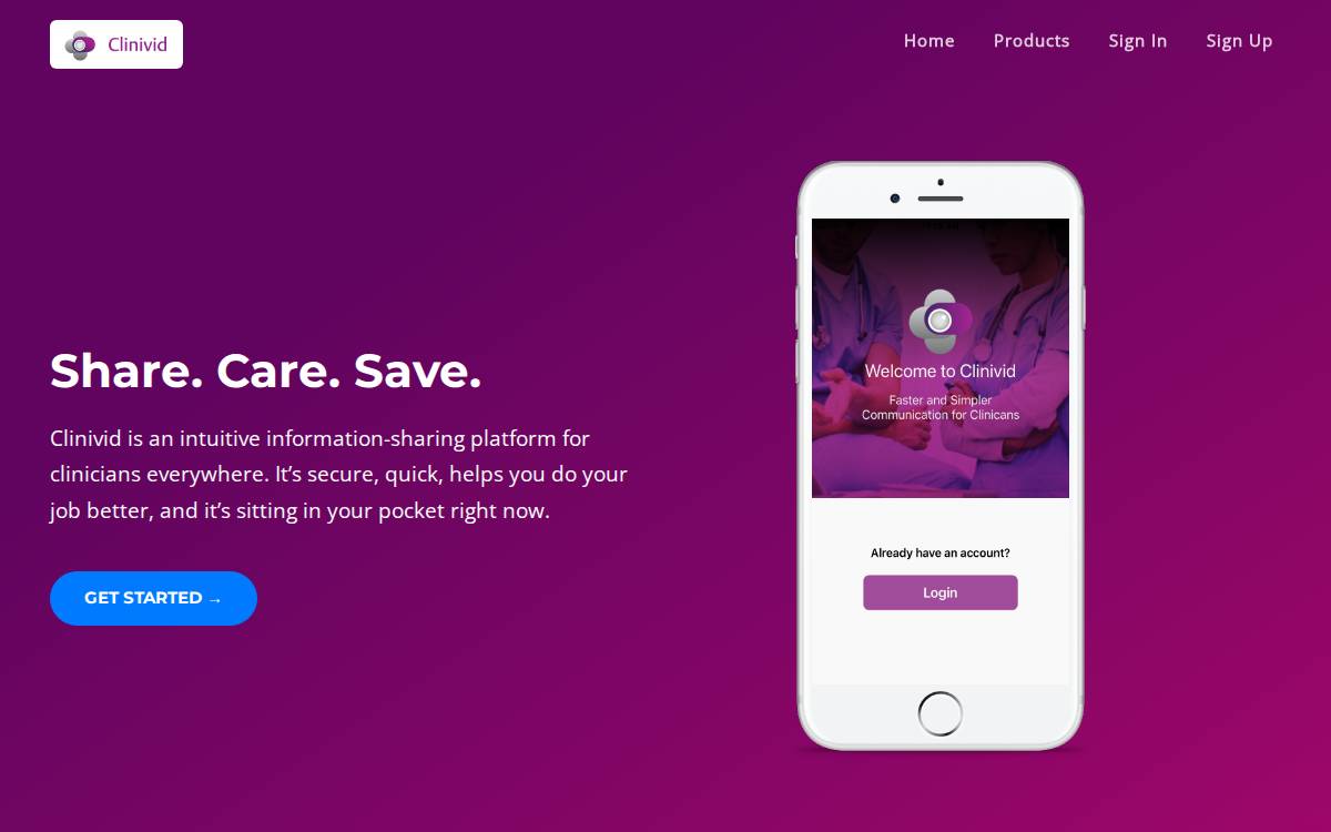 Clinivid website preview