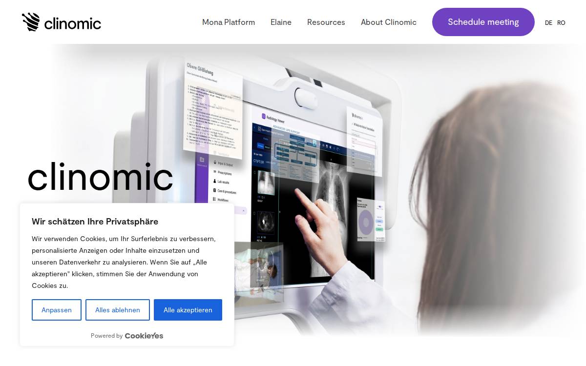 Clinomic website preview