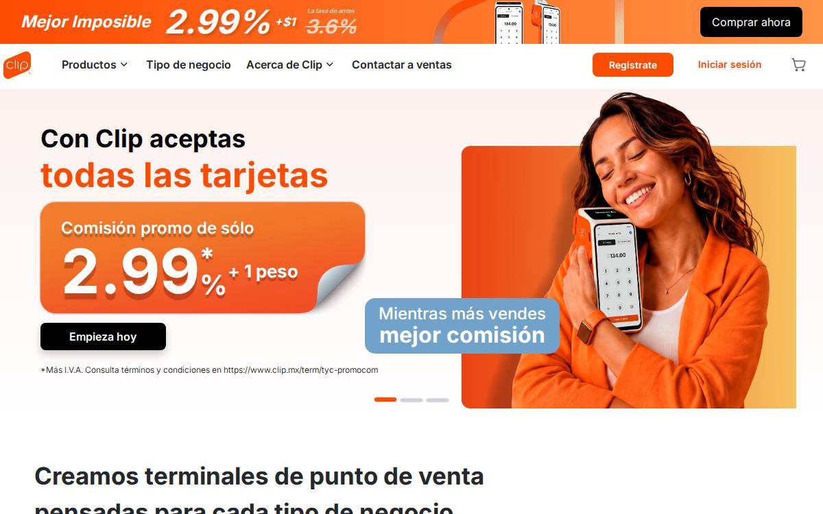 Clip México website preview