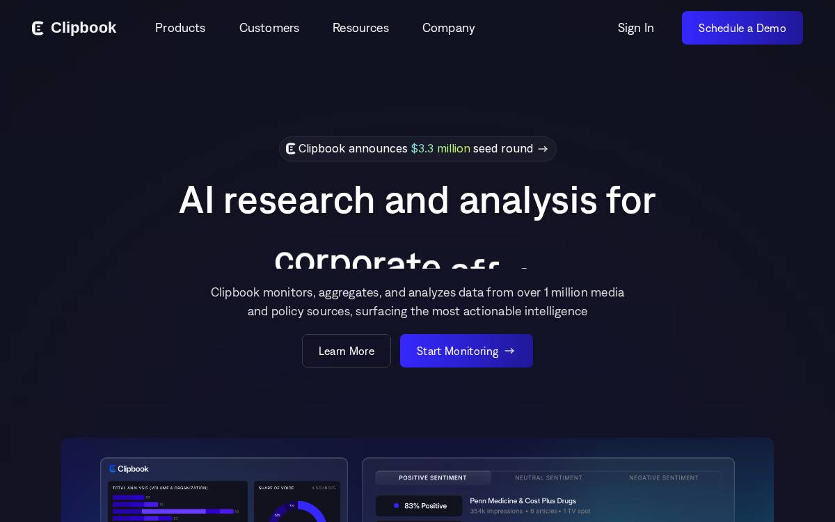 Clipbook website preview