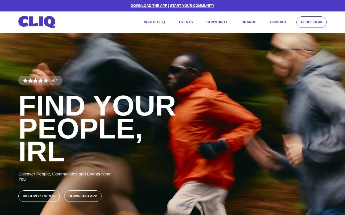Cliq website preview