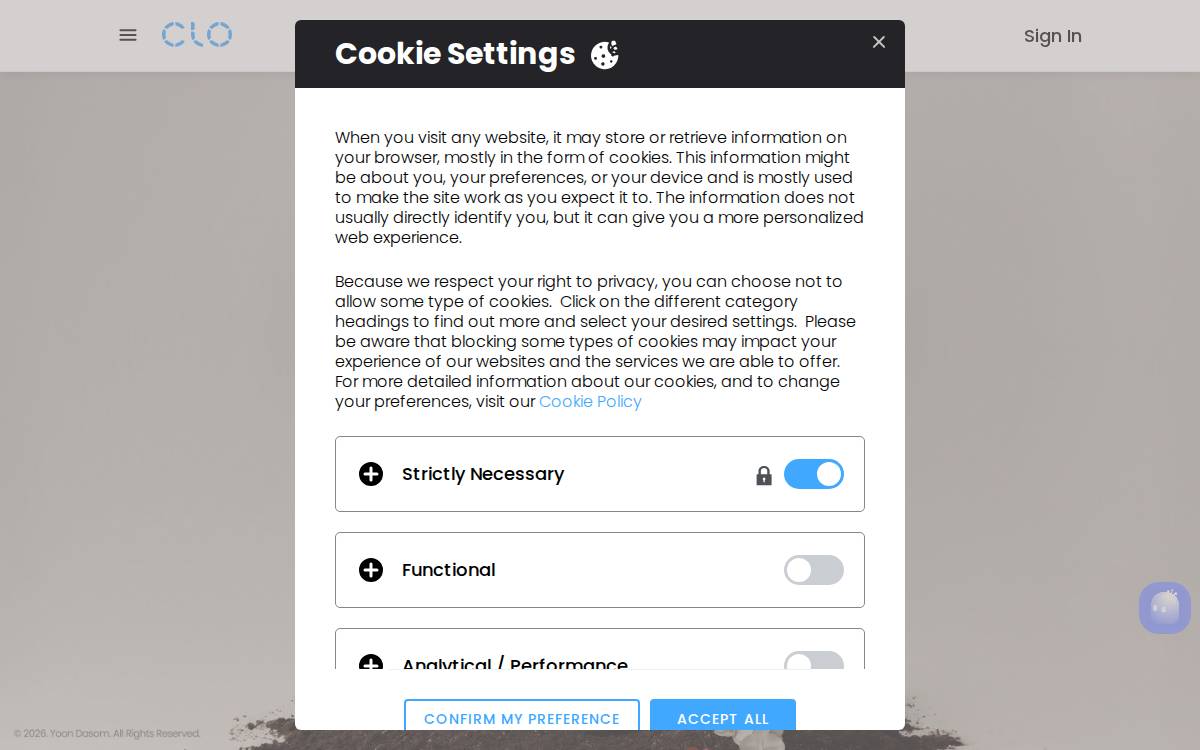 CLO website preview