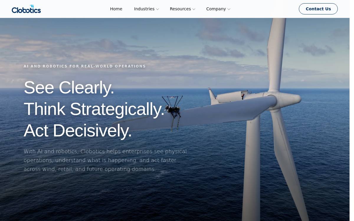 Clobotics website preview