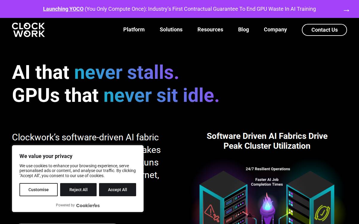 Clockwork website preview