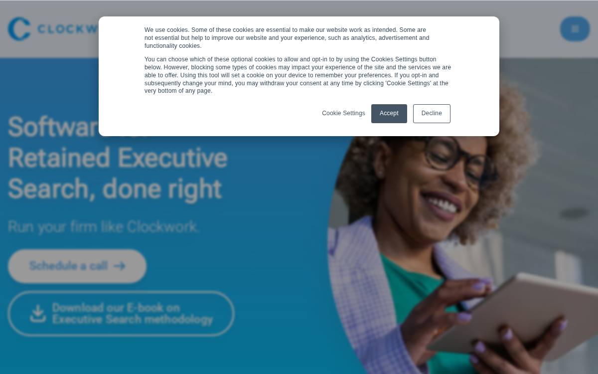 Clockworkrecruiting website preview