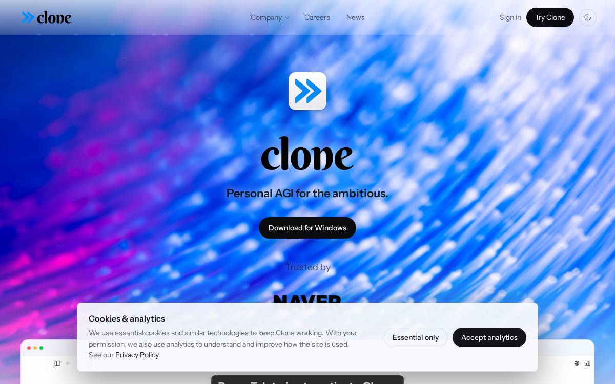 Clone website preview