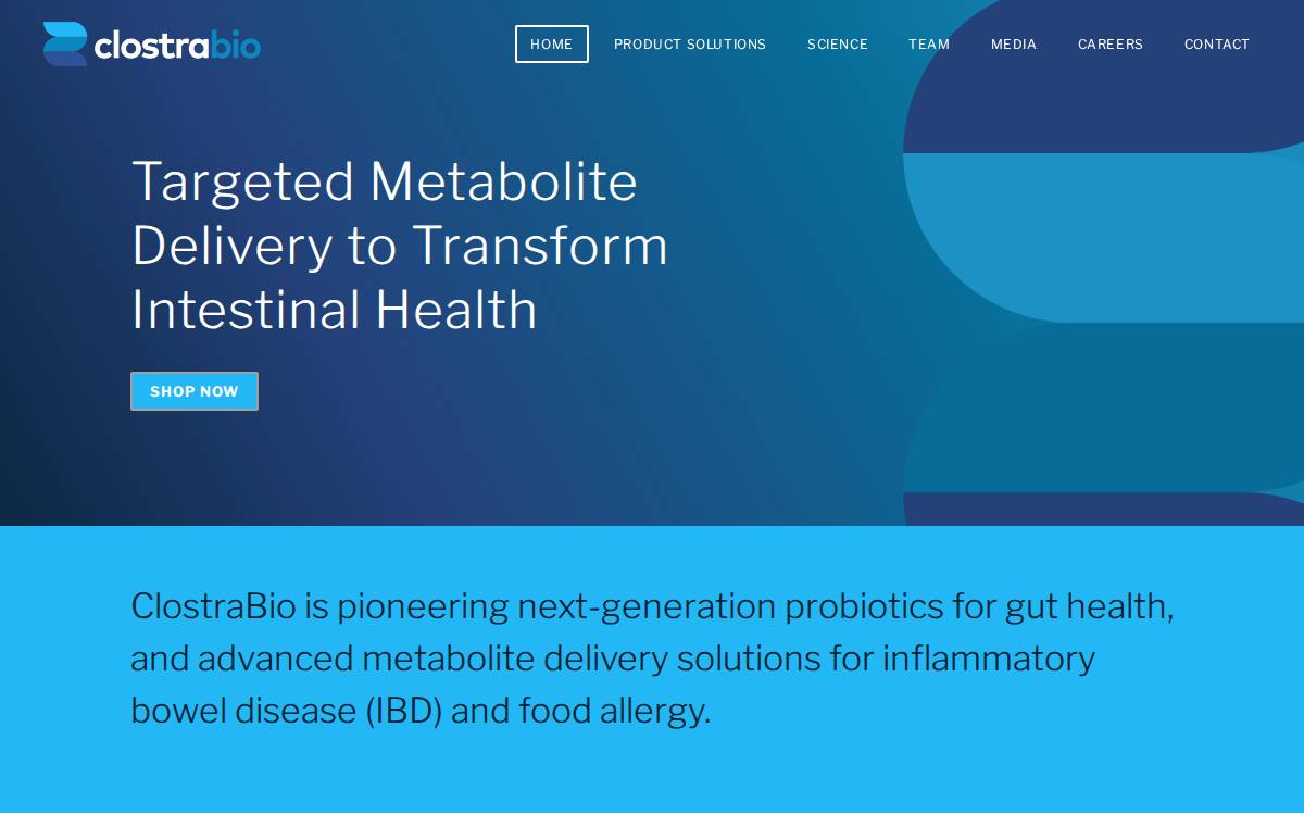 Clostrabio website preview