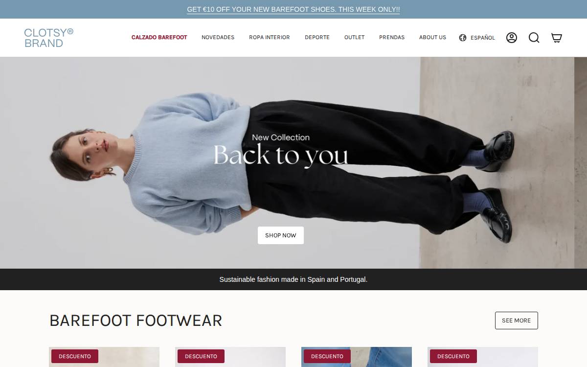 Clotsy Brand website preview