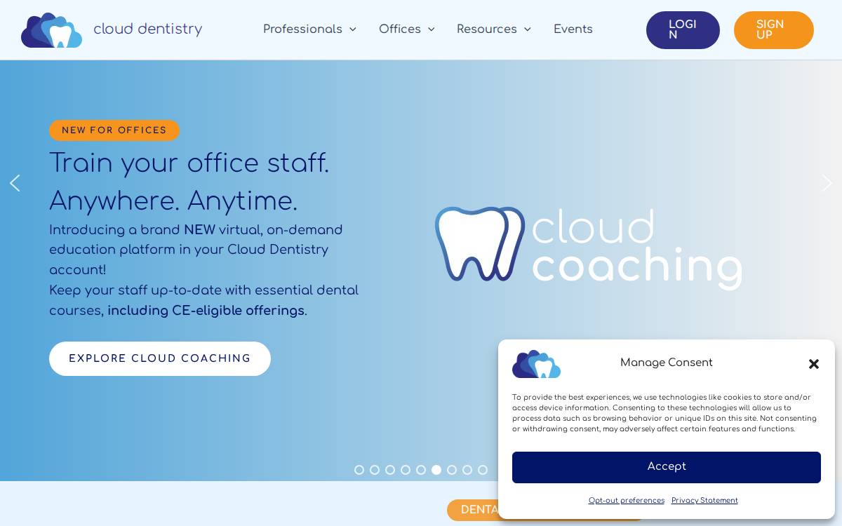 Cloud Dentistry website preview