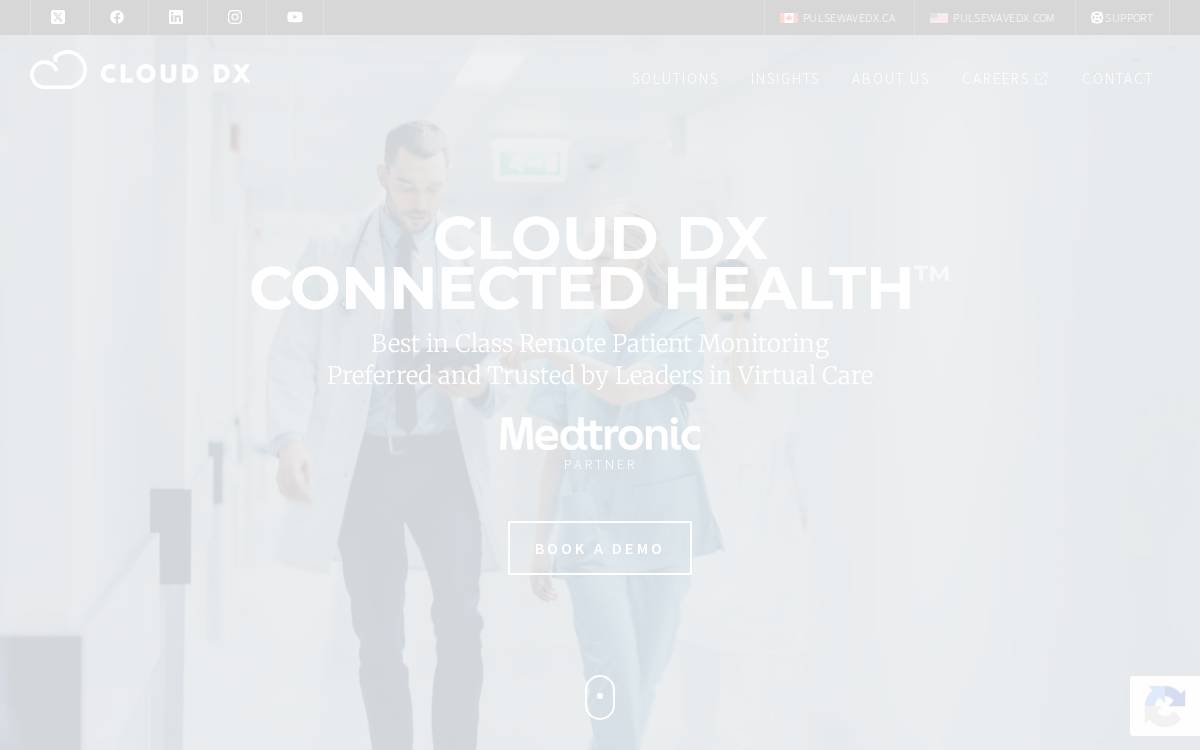 Cloud DX Website website preview