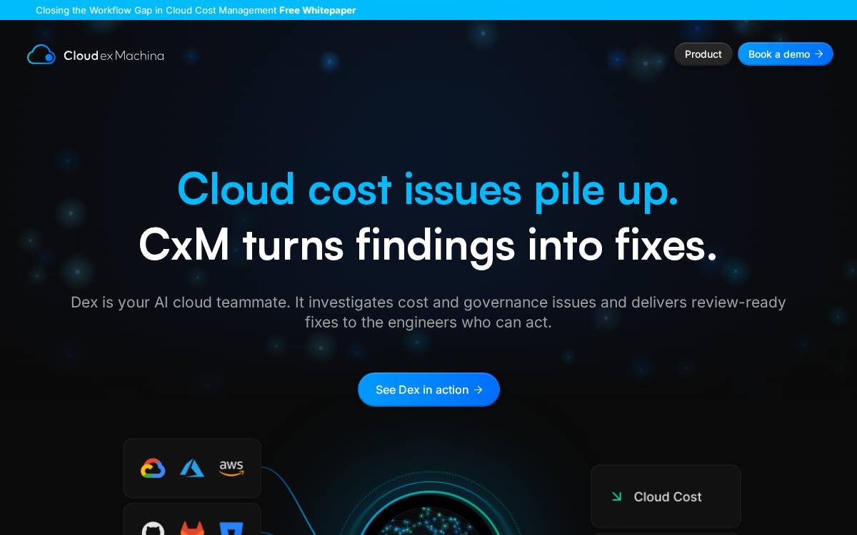 Cloud ex Machina VENTURE CAPITAL website preview