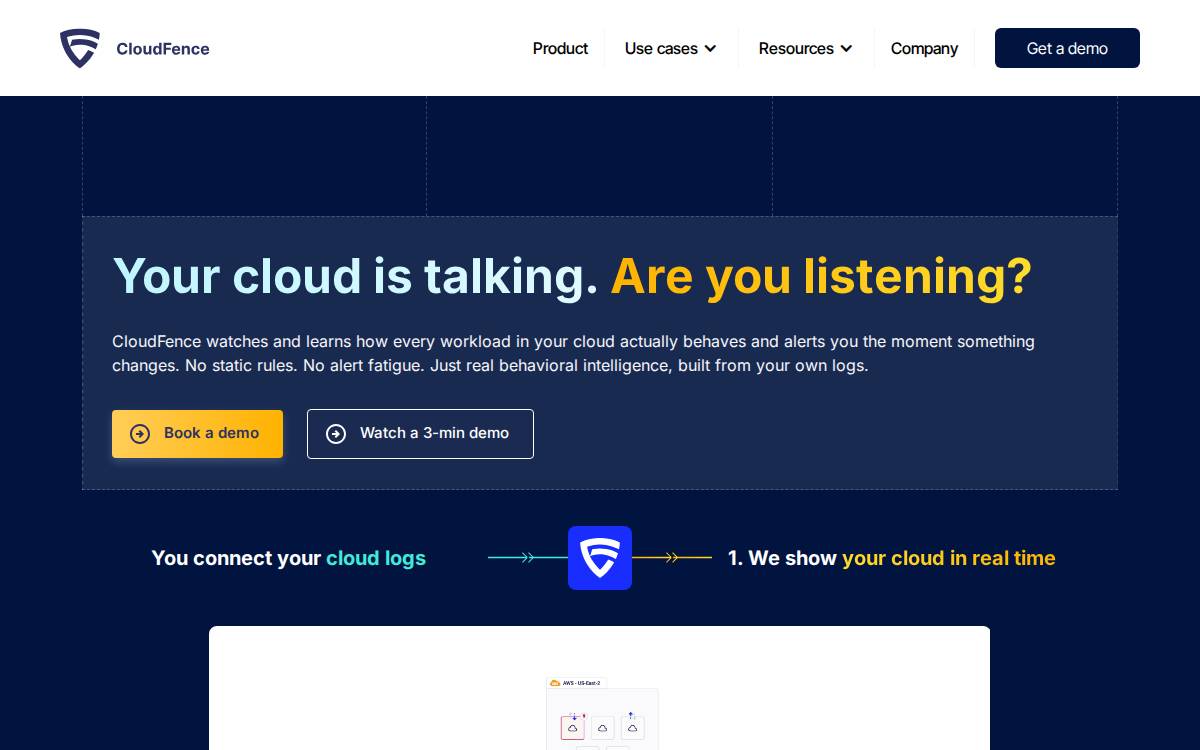 Cloud Fence website preview