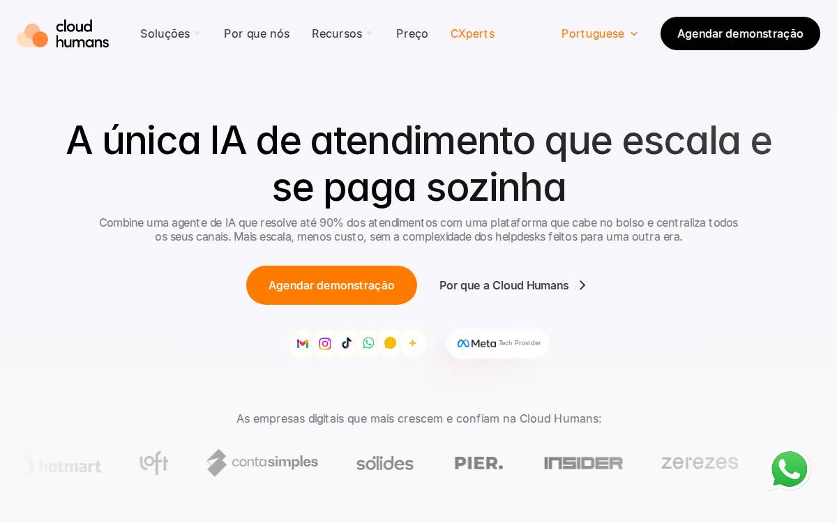 cloud humans website preview