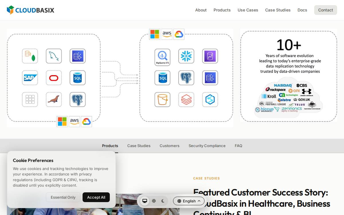 CloudBasic website preview