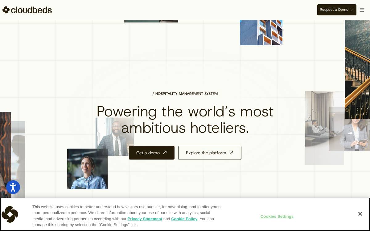 Cloudbeds website preview