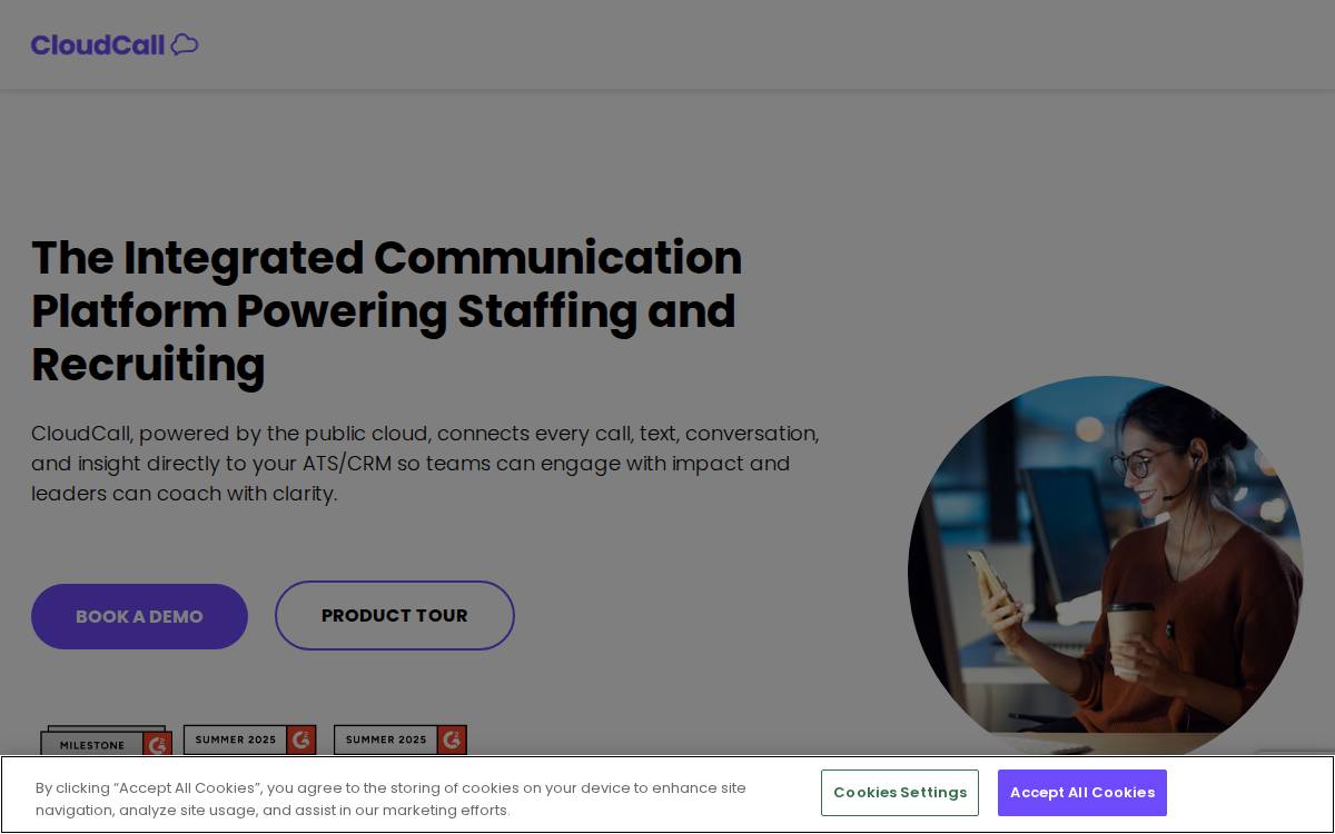 Cloudcall Group plc website website preview
