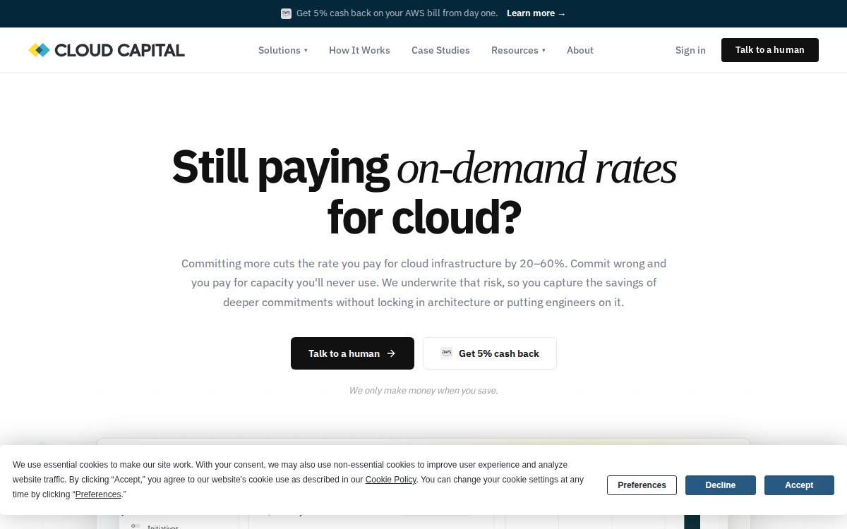 Cloud Capital website preview