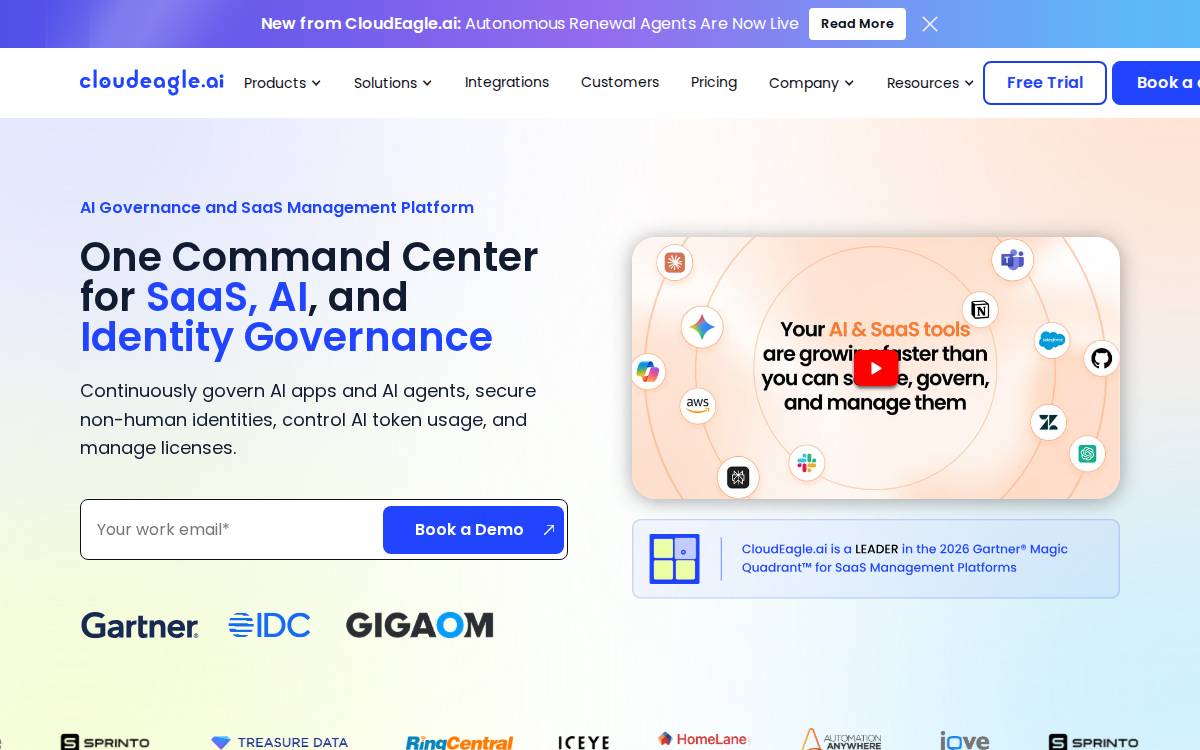 Cloudeagle website preview