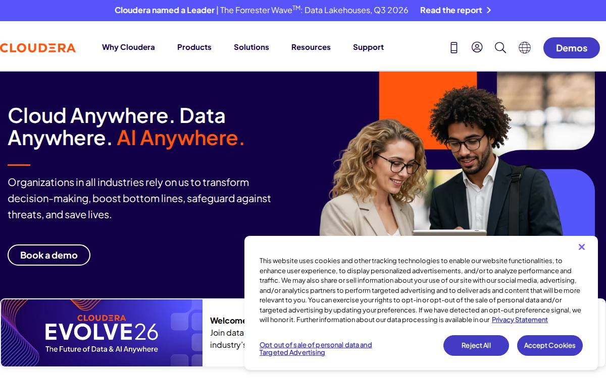 Cloudera website preview