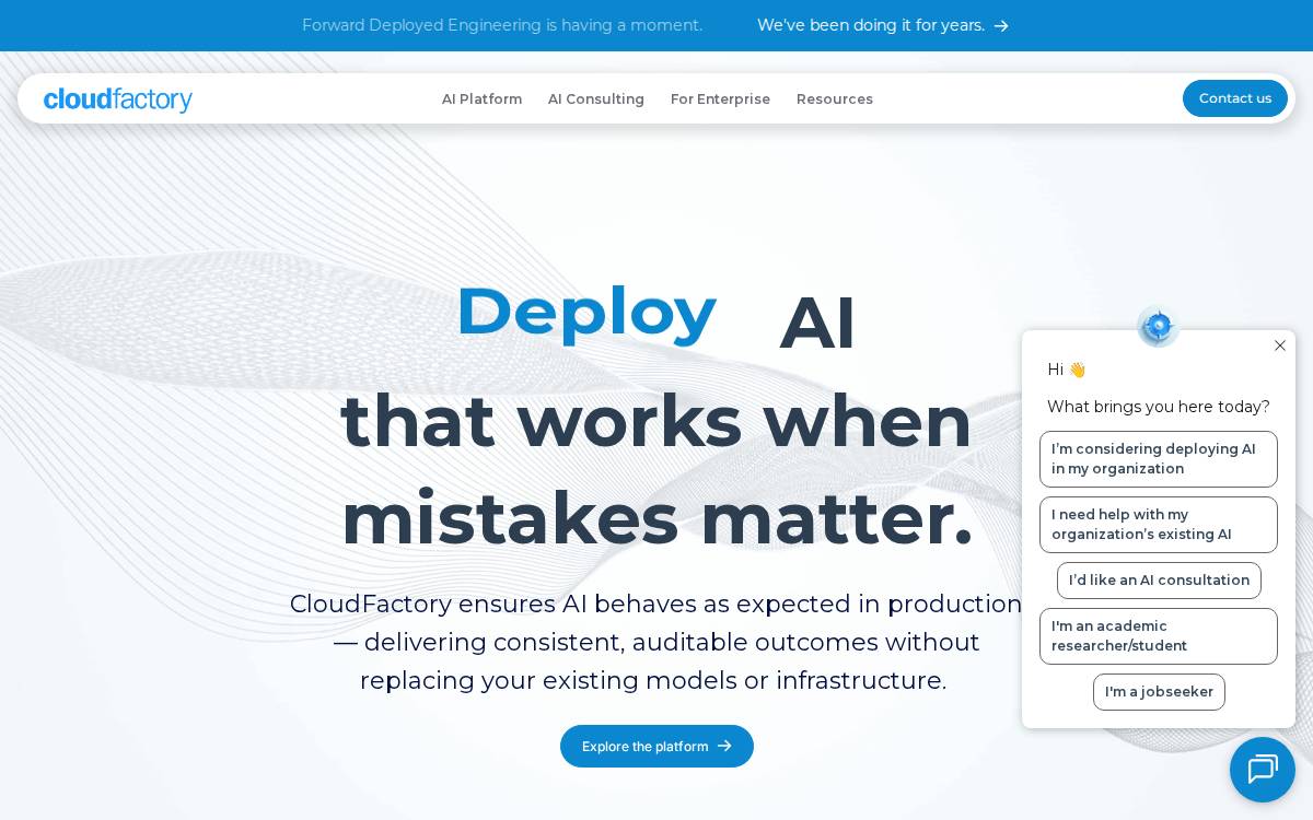 Cloudfactory website preview