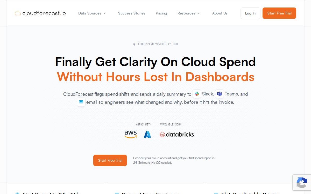 CloudForecast website preview