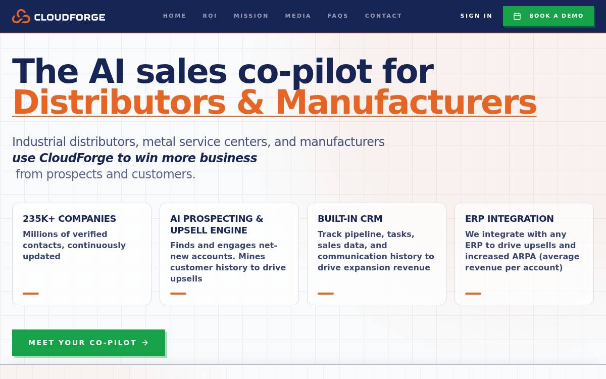 CloudForge website preview