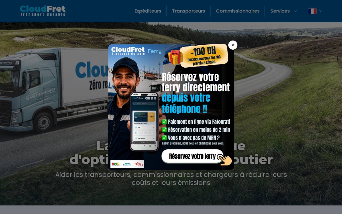 Cloudfret website preview