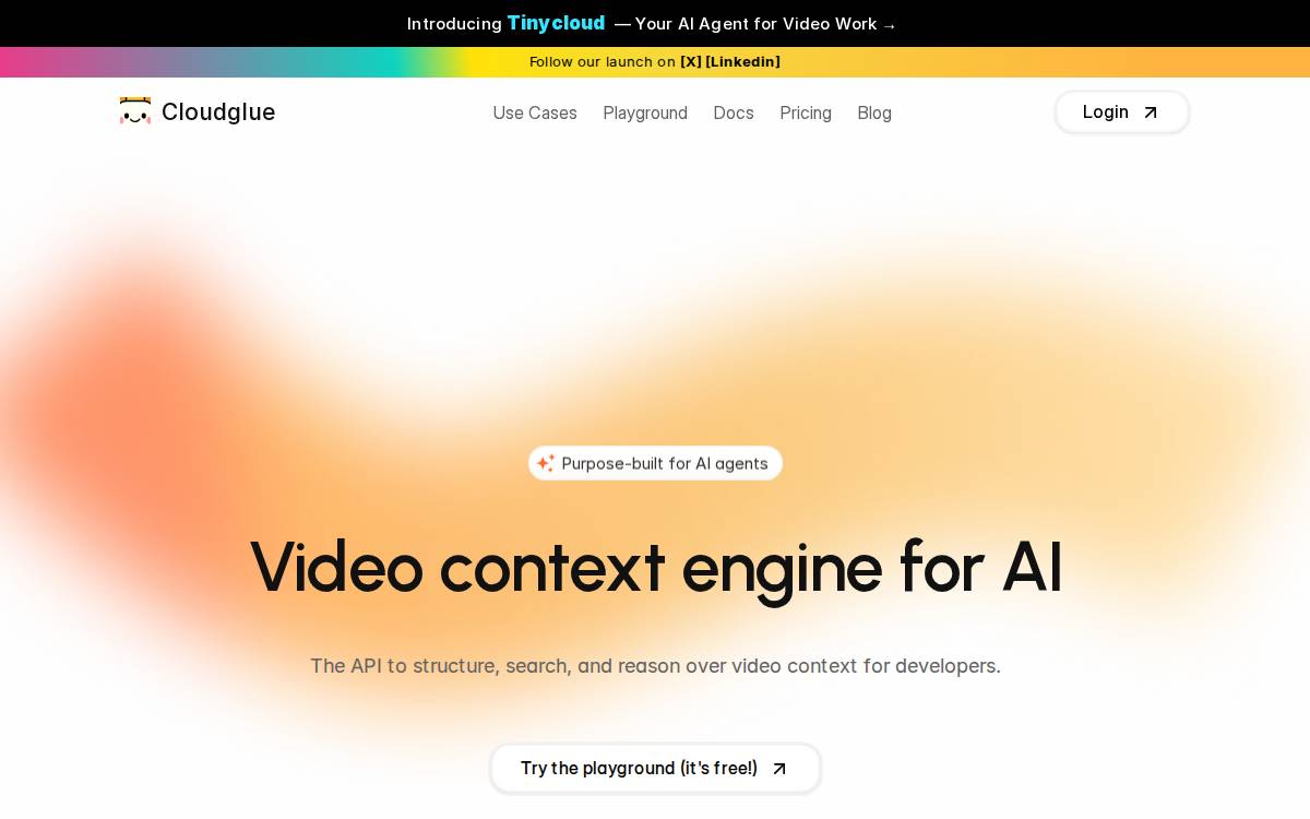 Cloudglue website preview