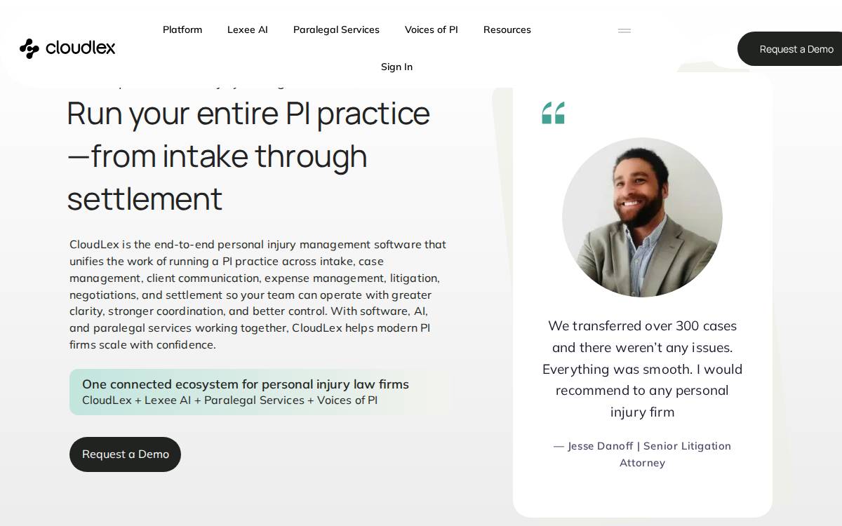 Cloudlex website preview