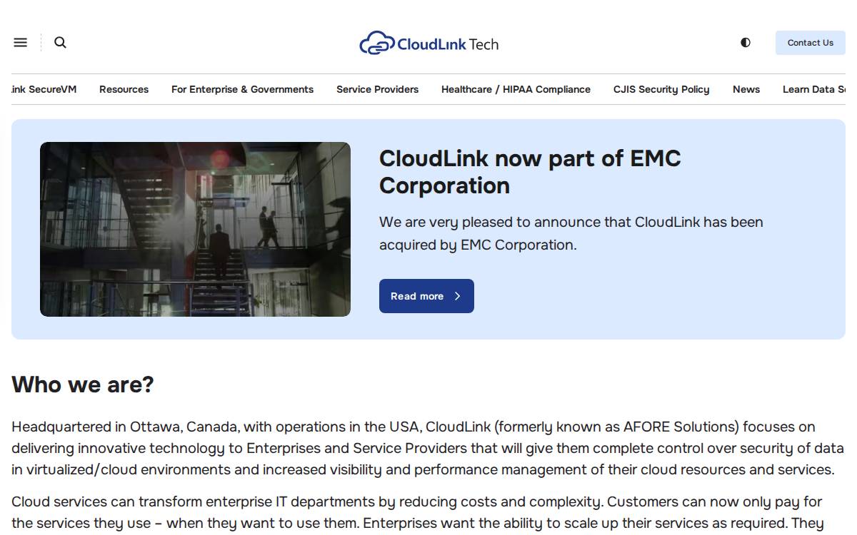 Cloudlink website preview