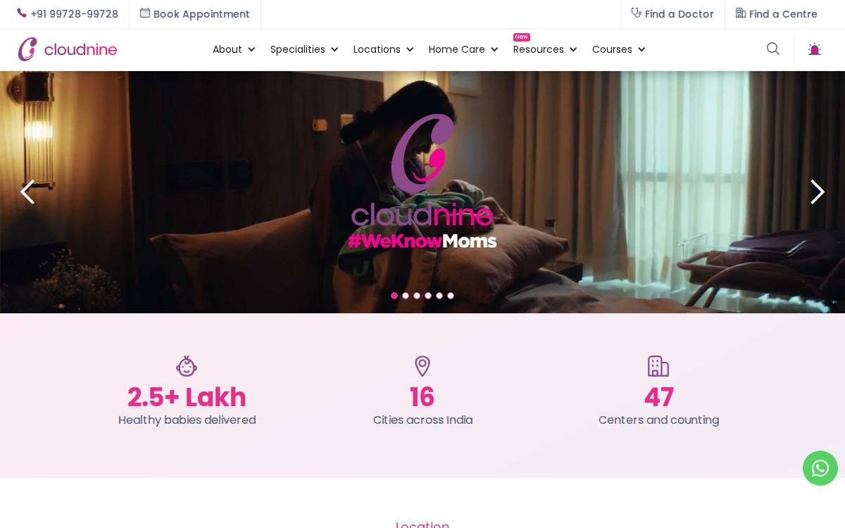 Cloudnine website preview