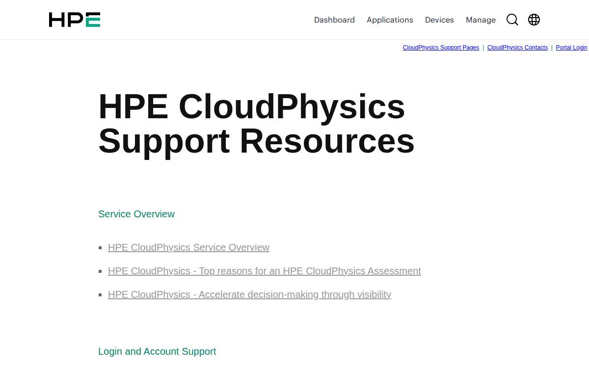 CloudPhysics website preview