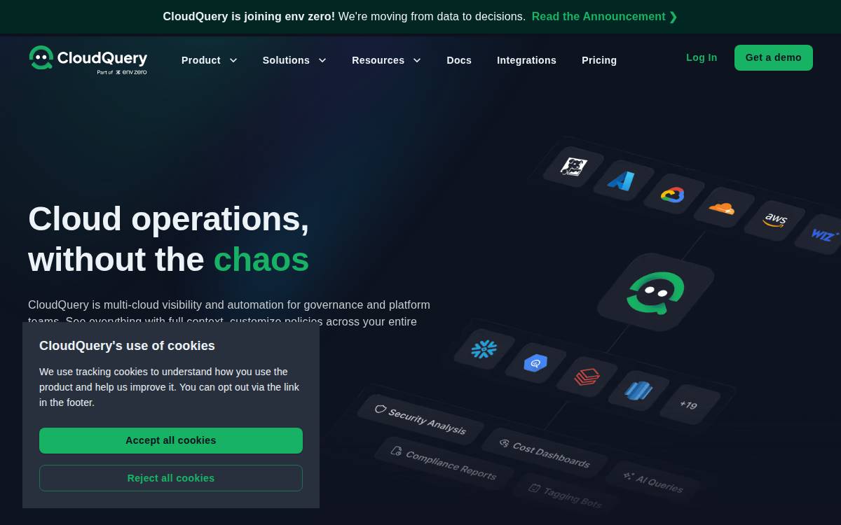 Cloudquery website preview