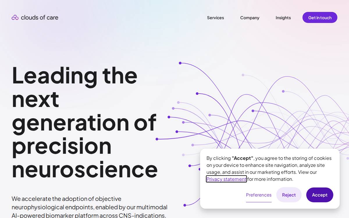 Clouds of Care NV website preview