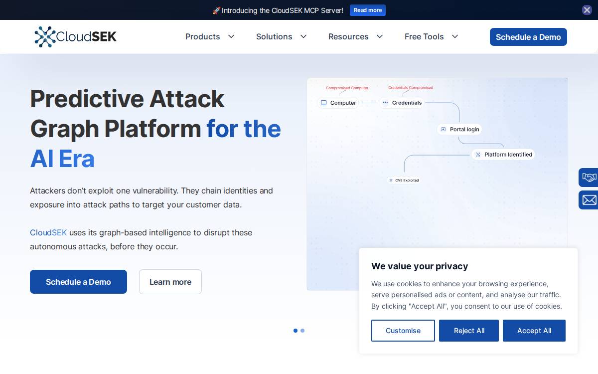 Cloudsek website preview