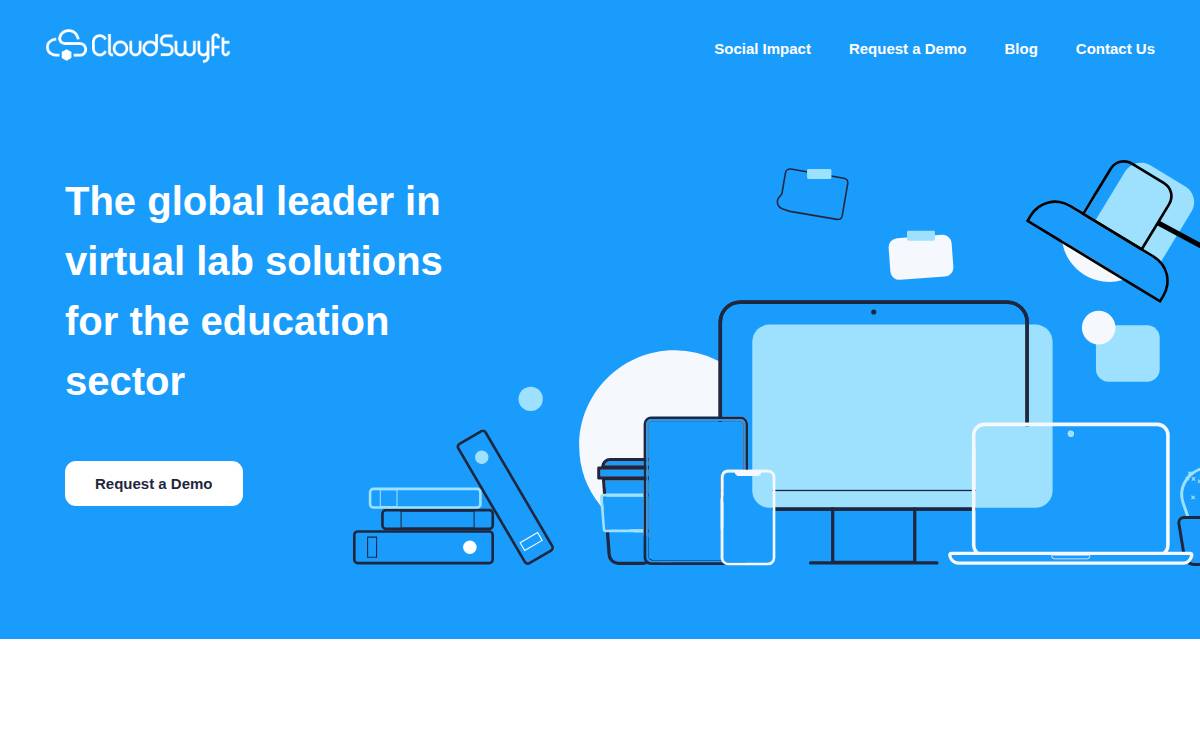 Cloudswyft website preview