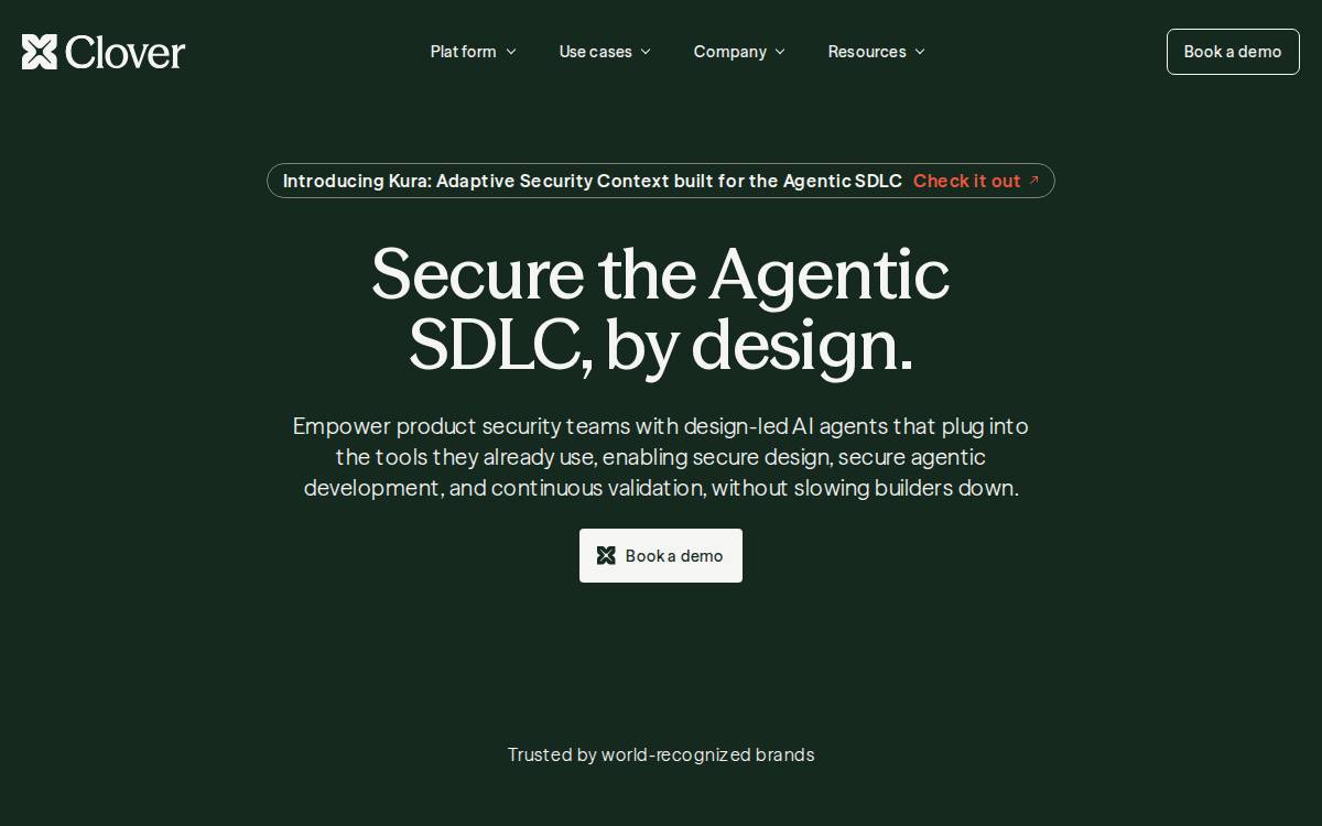 Clover Security website preview