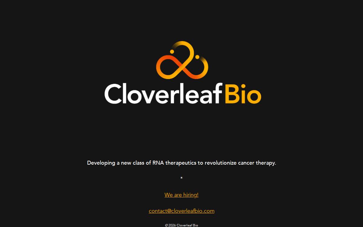 Cloverleafbio website preview