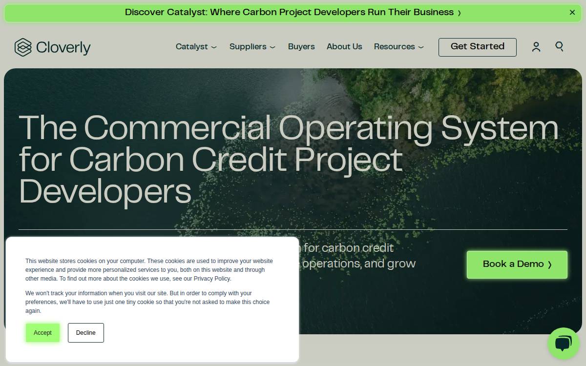 Cloverly website preview