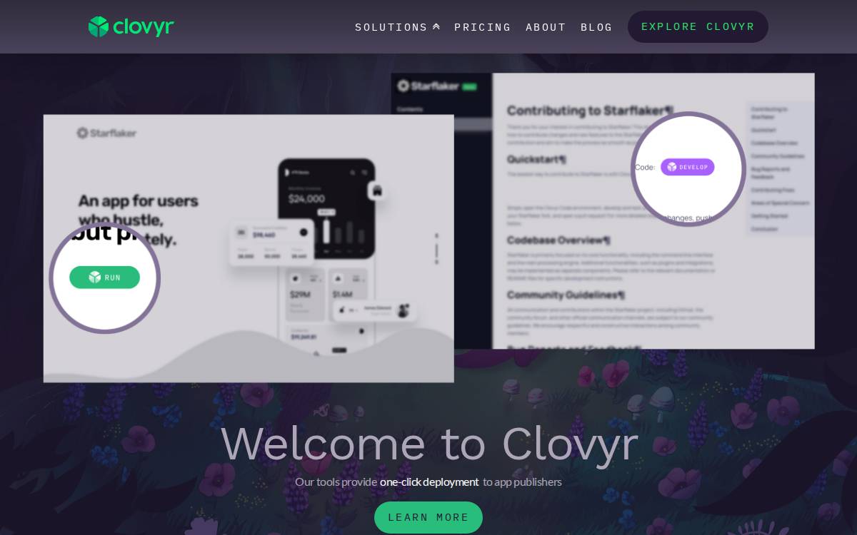 Clovyr website preview