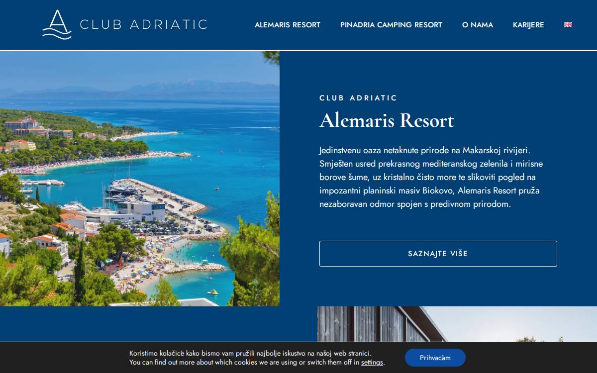 Club Adriatic website preview
