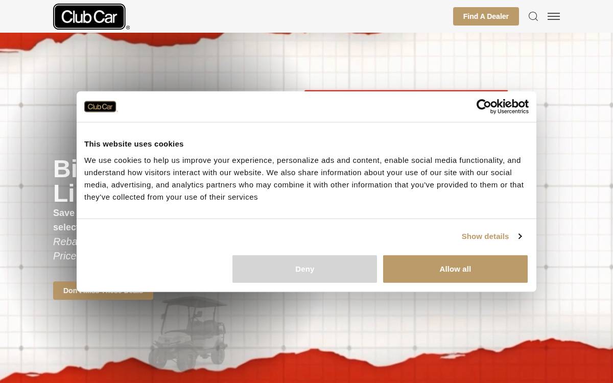 Club Car website preview