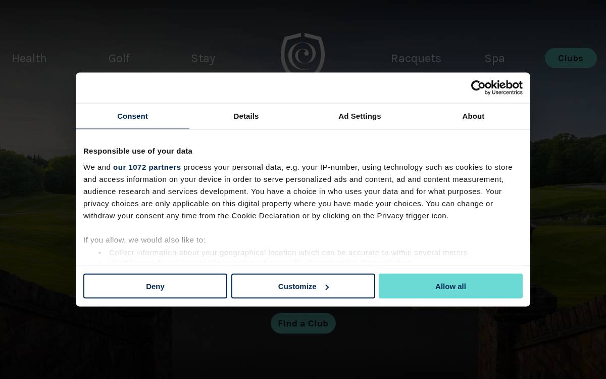 Club Company website preview