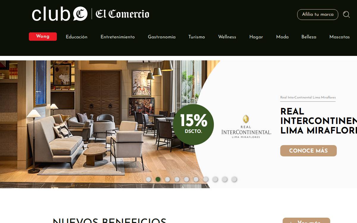 Club El Comercio website preview