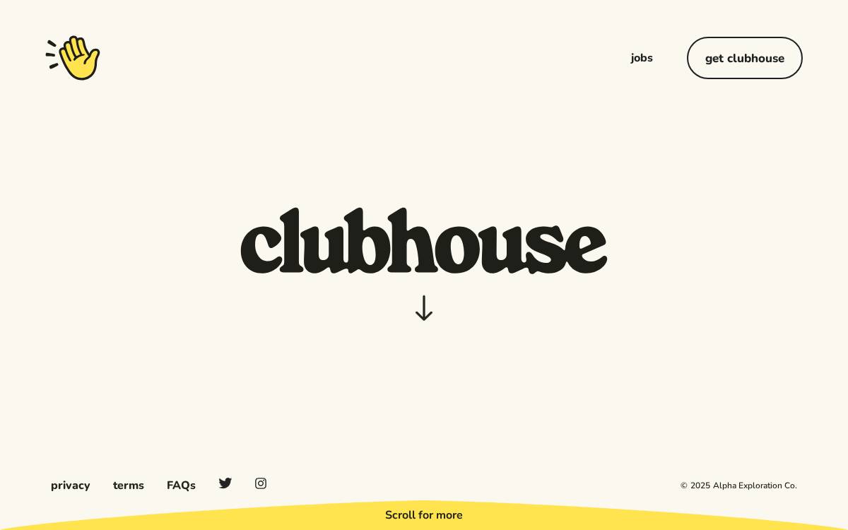 Clubhouse website preview