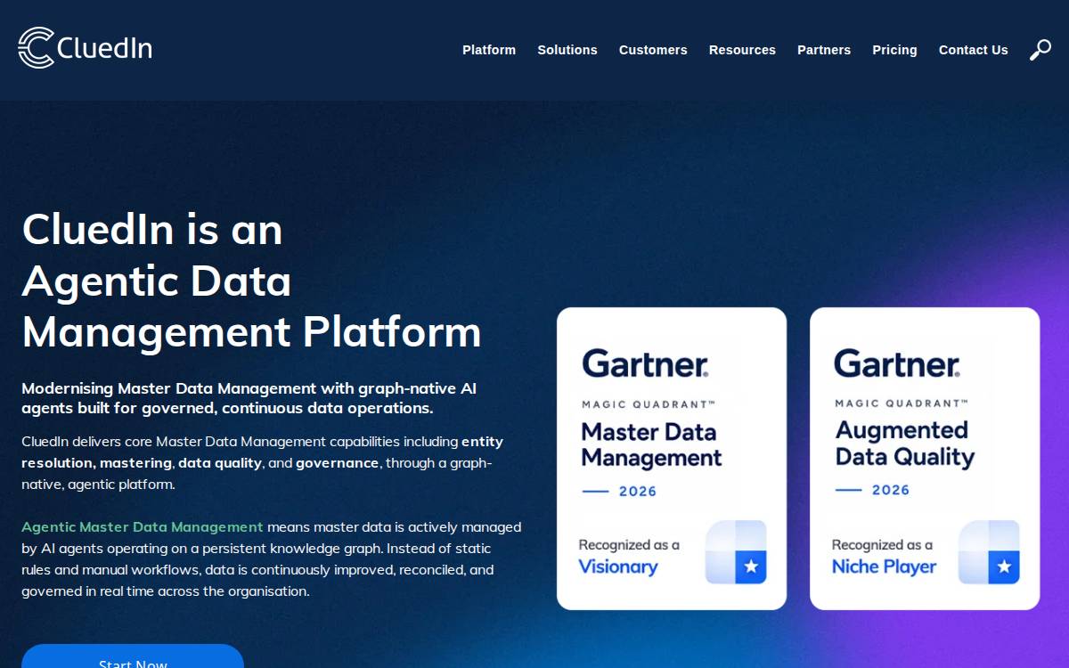 Cluedin website preview