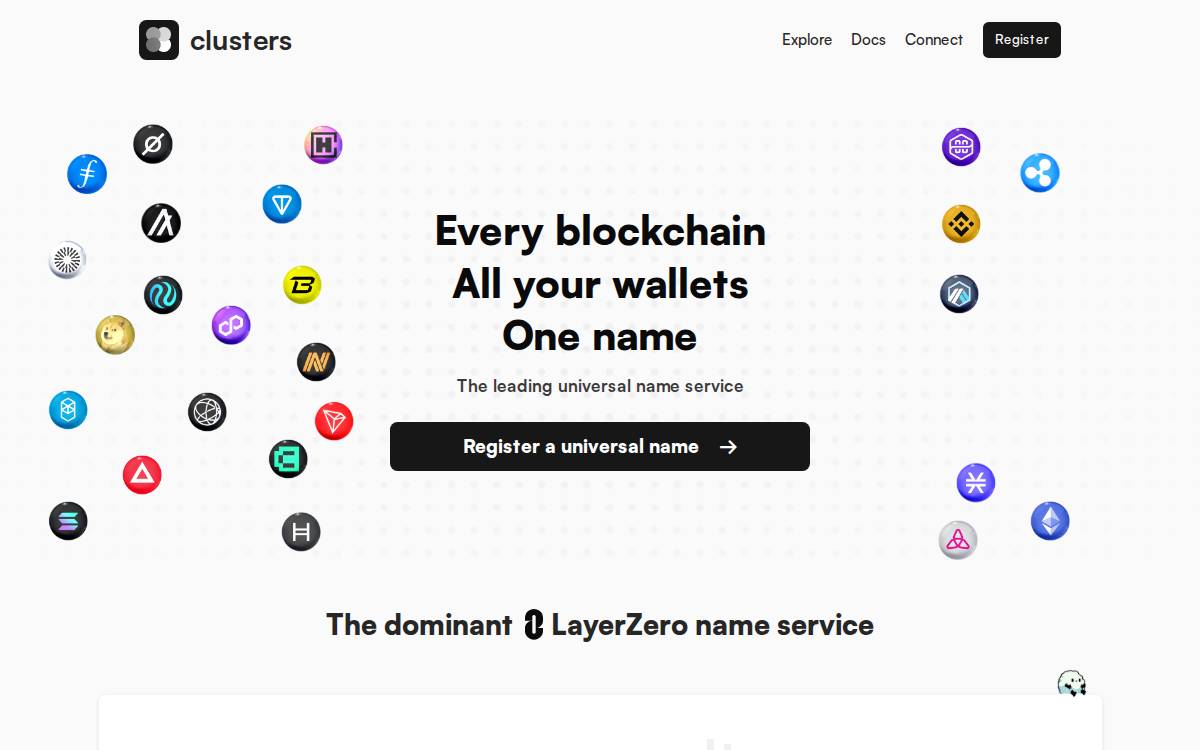 Clusters Private website preview