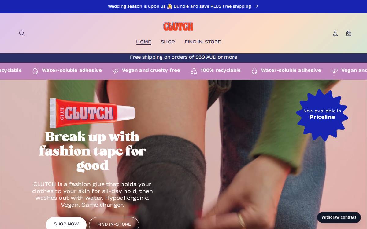 CLUTCH Glue website preview